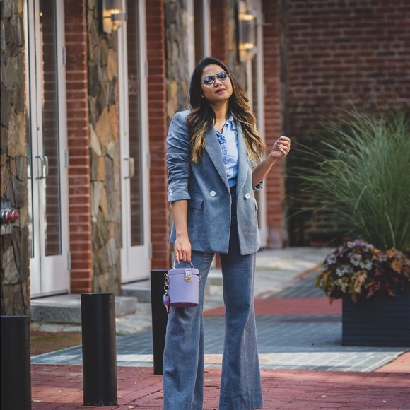 Double Breasted Corduroy Blazer 